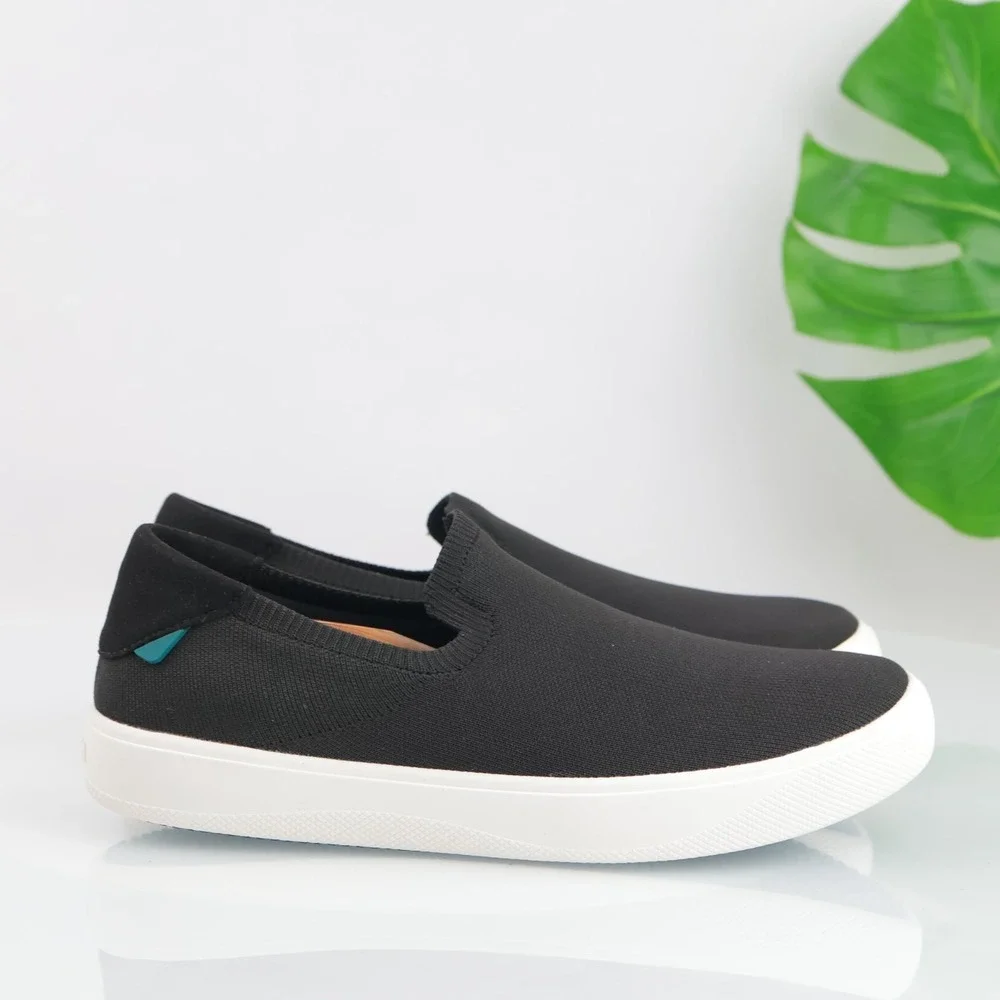 Vessi Womens Boardwalk Slip-On Sneakers Size 10 Waterproof Black Comfort Shoes